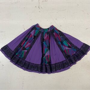 Women's SQUARE UP Vintage USA Circle Skirt Square Dance Outfit Costume Sz S 80s